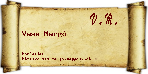 Vass Margó névjegykártya
